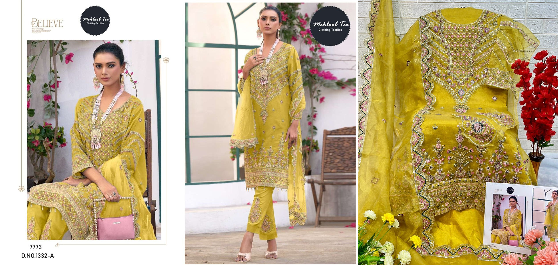 1332A Mehboob Tex Pakistani Salwar Suits