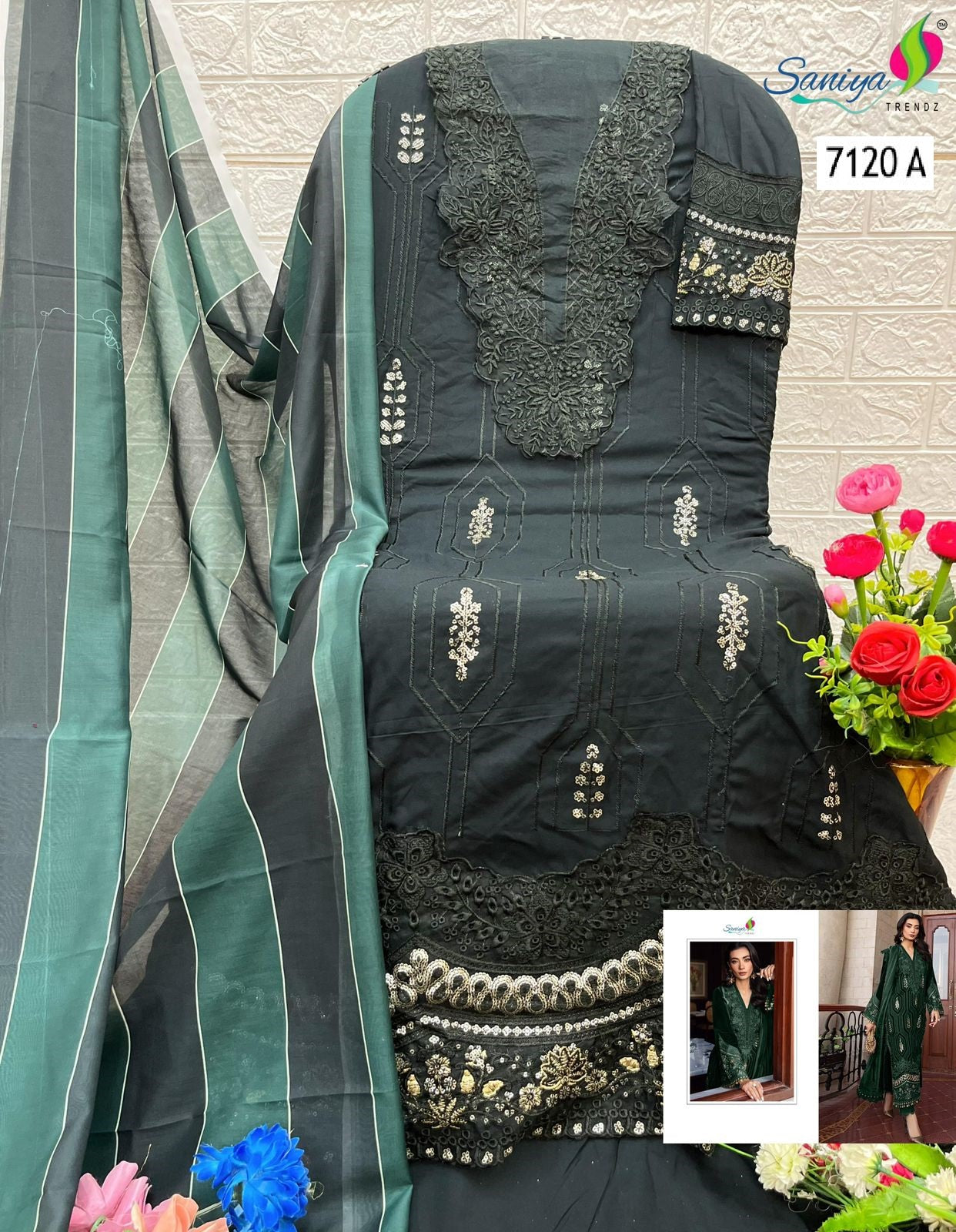 7120A Mariya B Saniya Trendz Rayon Pakistani Salwar Suits