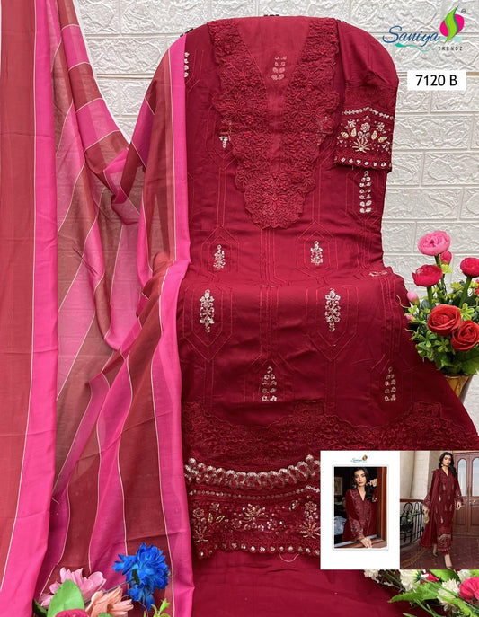 7120B Mariya B Saniya Trendz Rayon Pakistani Salwar Suits