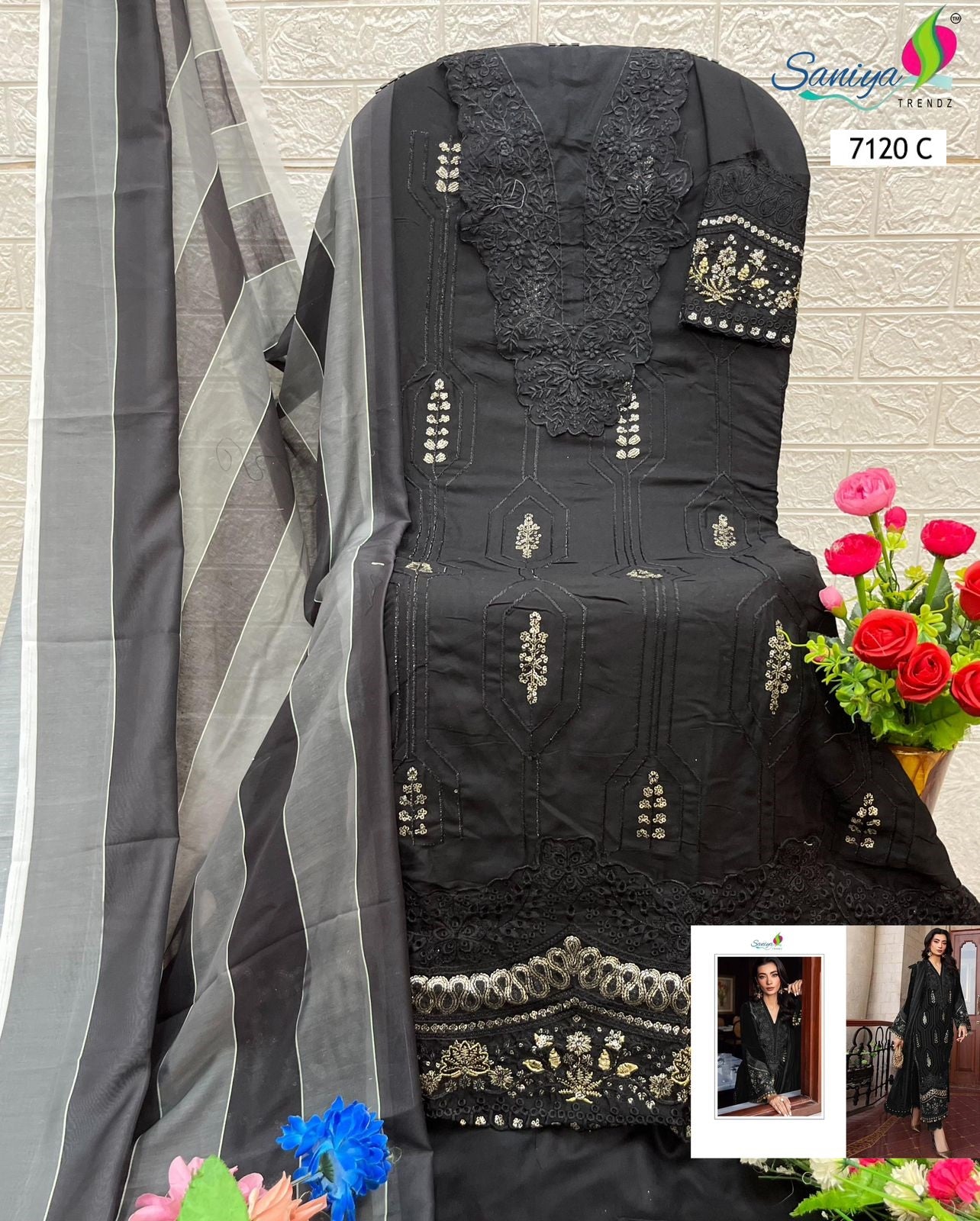 7120C Mariya B Saniya Trendz Rayon Pakistani Salwar Suits