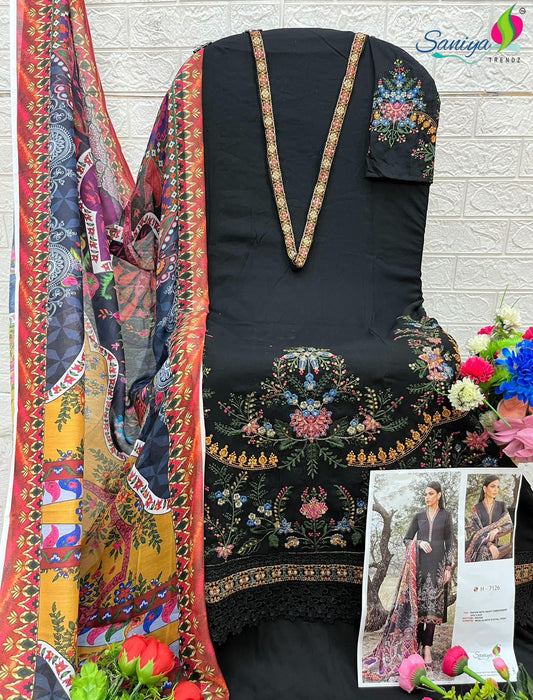 7126 Saniya Trendz Rayon Pakistani Salwar Suits