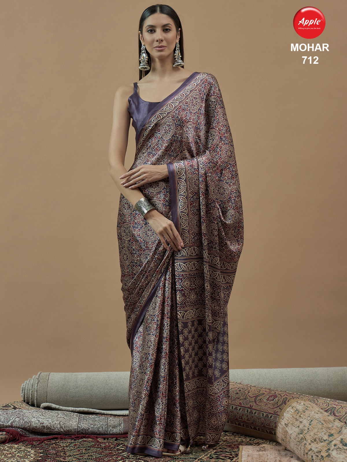 712 Mohar Vol 1 Apple Satin Sarees