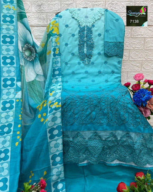 7138 Saniya Trendz Embroidery Pakistani Salwar Suits