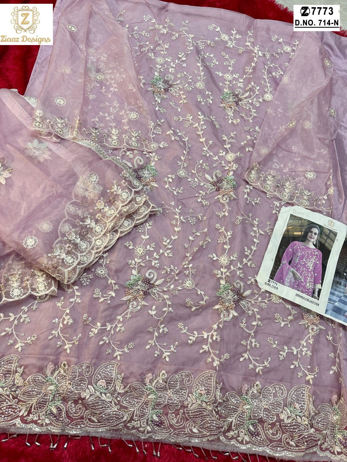 714-N Ziaaz Designs Embroidery Pakistani Salwar Suits