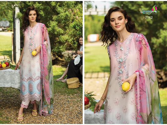 7142 Saniya Trendz Embroidery Pakistani Salwar Suits