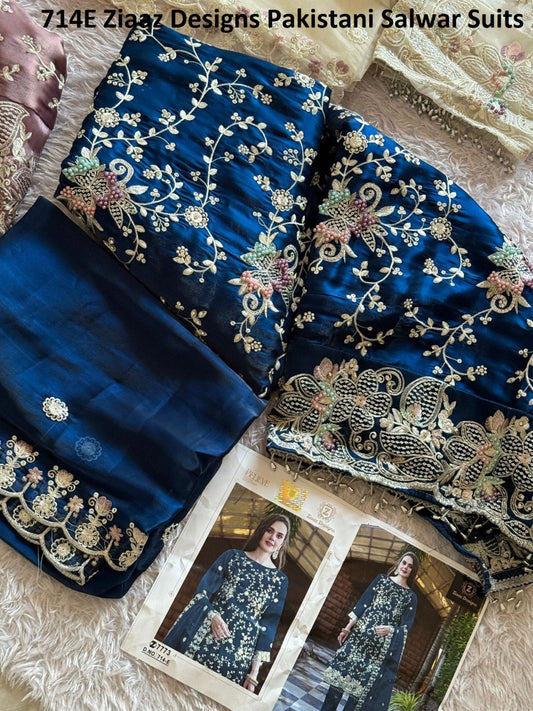 714E Ziaaz Designs Jarkan Pakistani Salwar Suits
