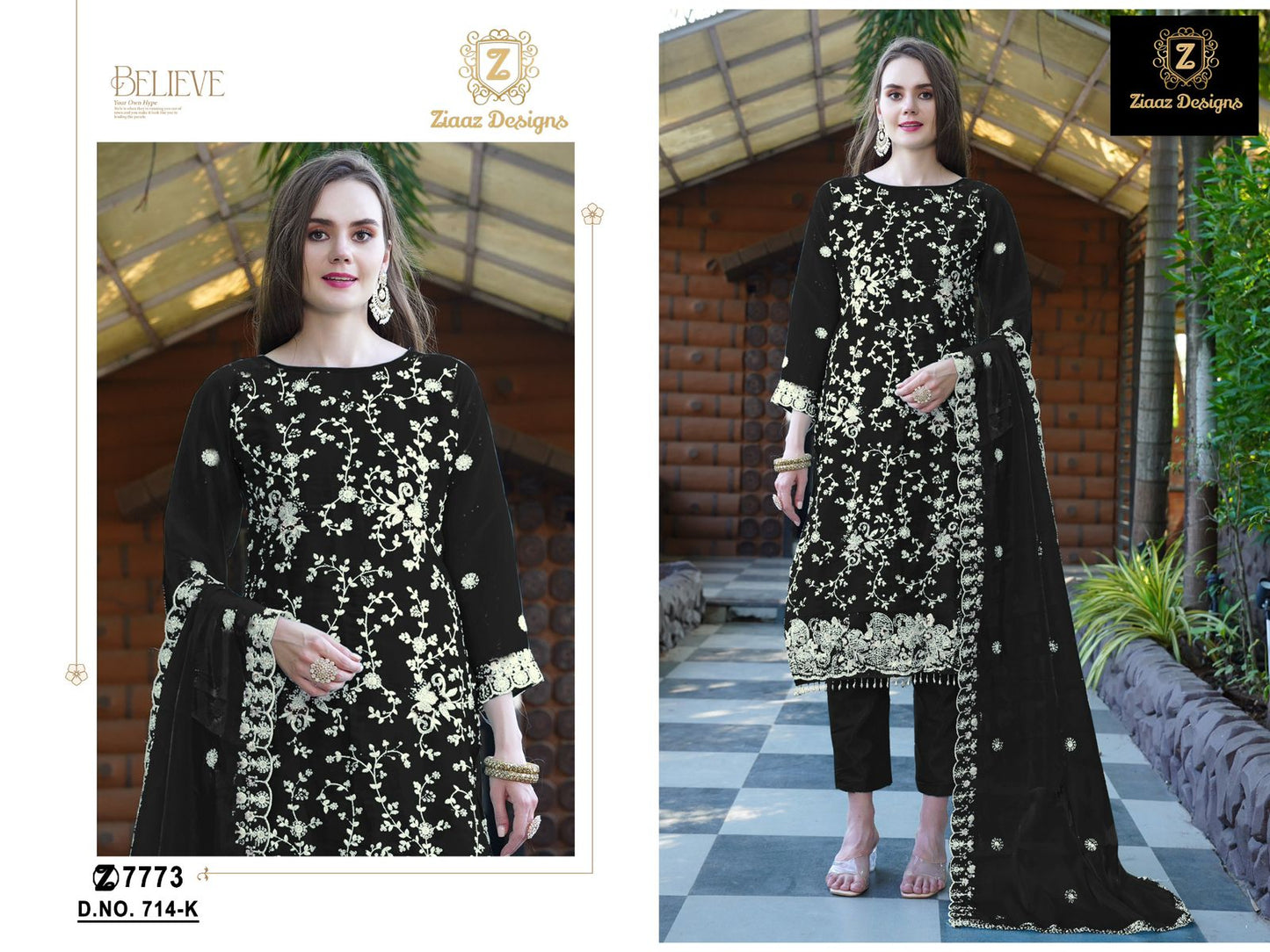 714K Ziaaz Designs Jarkan Pakistani Salwar Suits