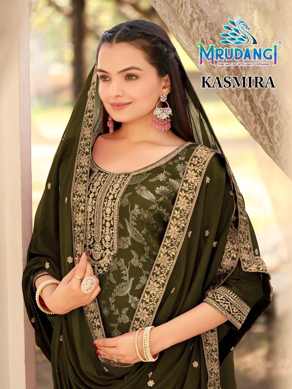 714 Kasmira Mrudangi Viscose Jacquard Readymade Suits