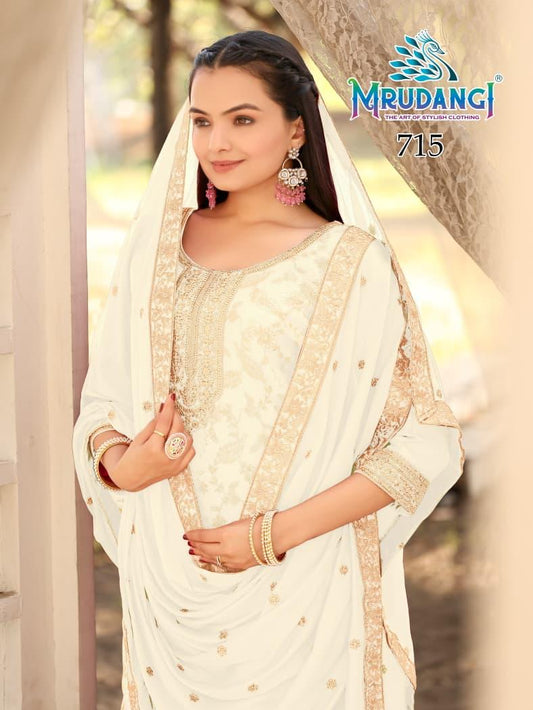 715 Kasmira Mrudangi Viscose Jacquard Readymade Suits
