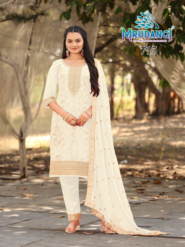 715 Kasmira Mrudangi Viscose Jacquard Readymade Suits