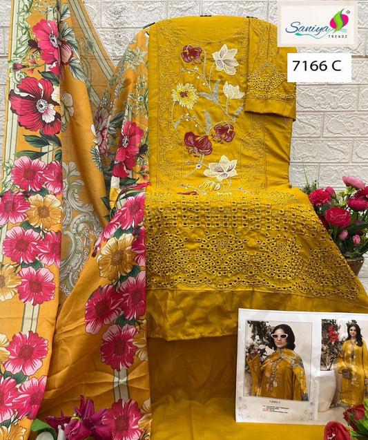 7166 C Saniya Trendz Embroidered Pakistani Salwar Suits