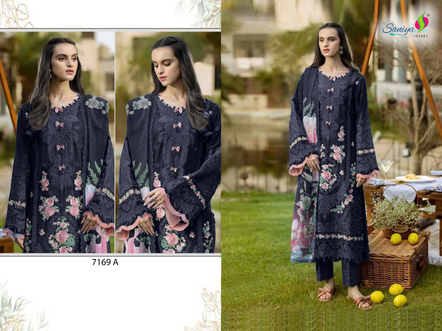 7169-A Saniya Trendz Cotton Pakistani Salwar Suits
