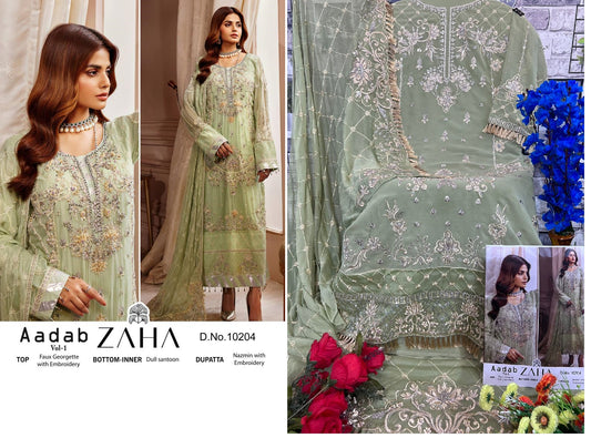 10204 Aadab Vol 1 Zaha Pakistani Salwar Suits