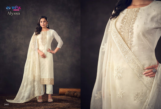 5483 Alysaa Vipul Unstitched Suits