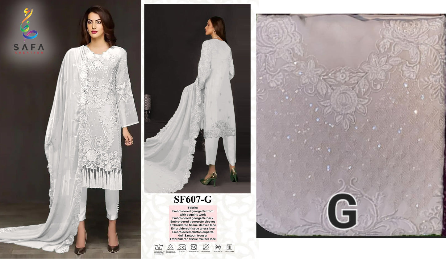 607G Safa Creation Pakistani Salwar Suits