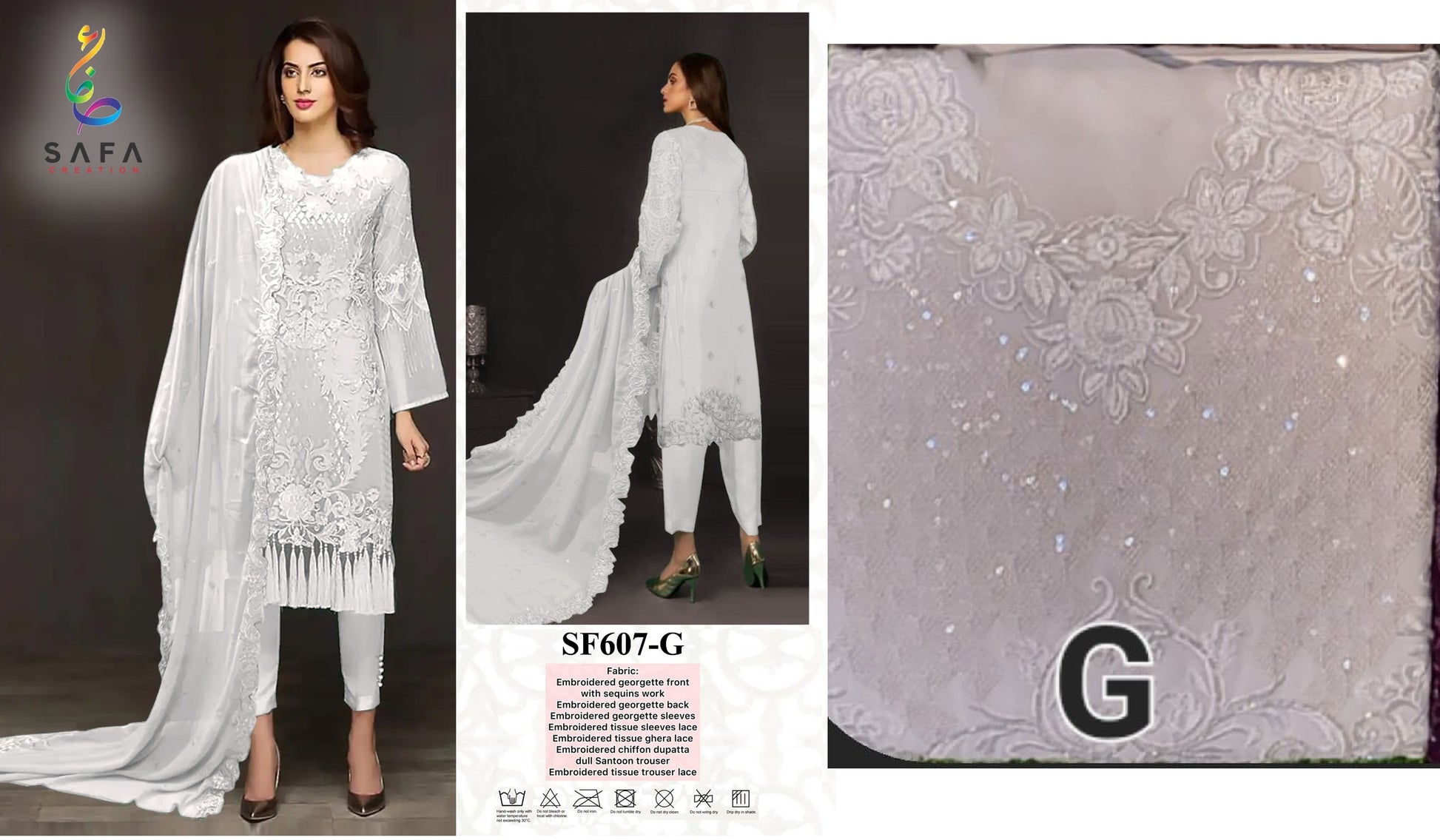 607G Safa Creation Pakistani Salwar Suits