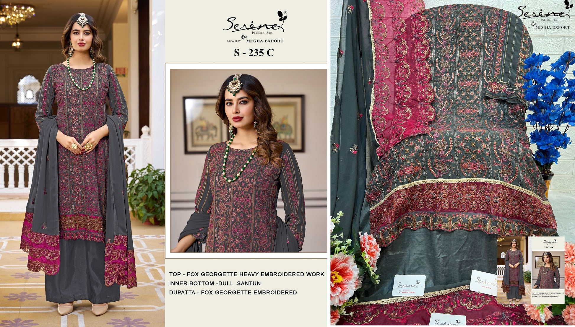 235C Serine Pakistani Salwar Suits