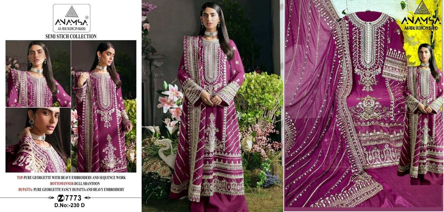 230D Anamsa Pakistani Salwar Suits