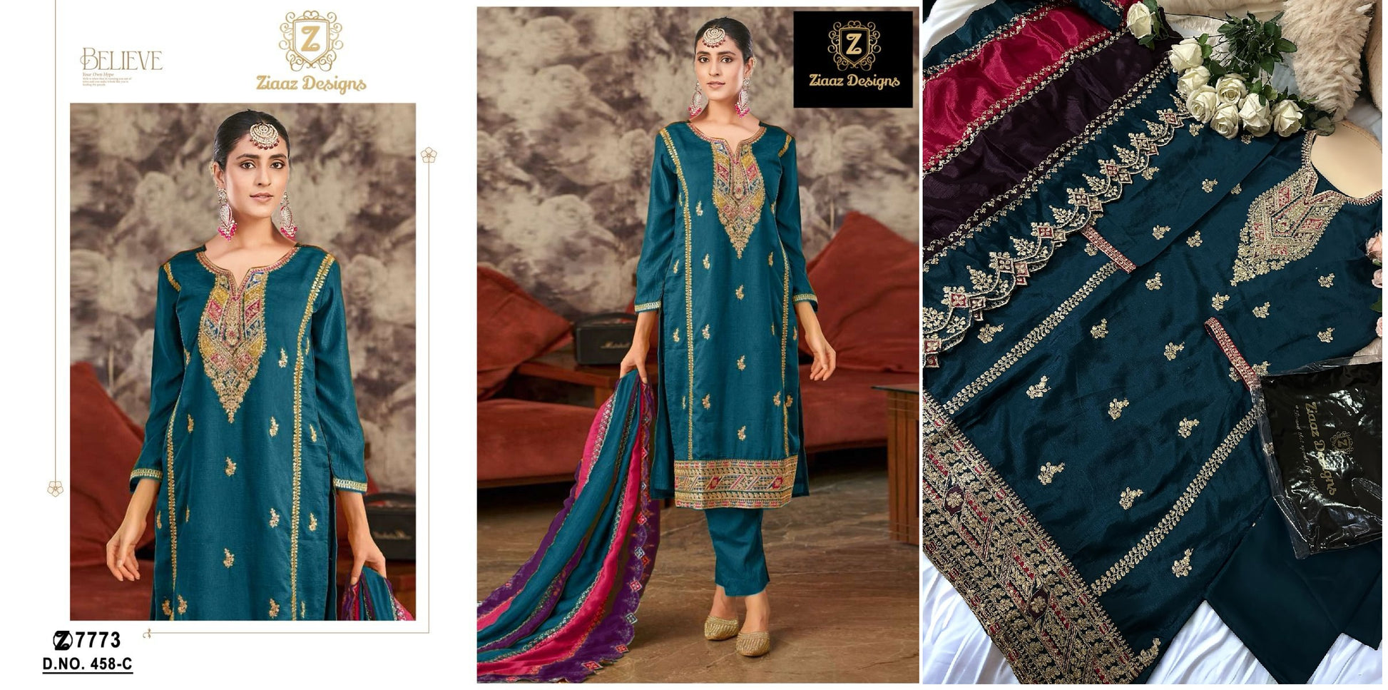 458C Ziaaz Designs Pakistani Salwar Suits