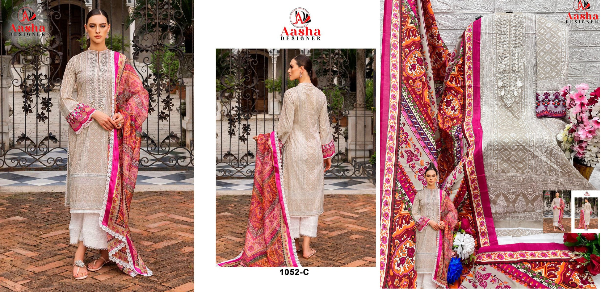 1052C Aasha Designer Pakistani Salwar Suits