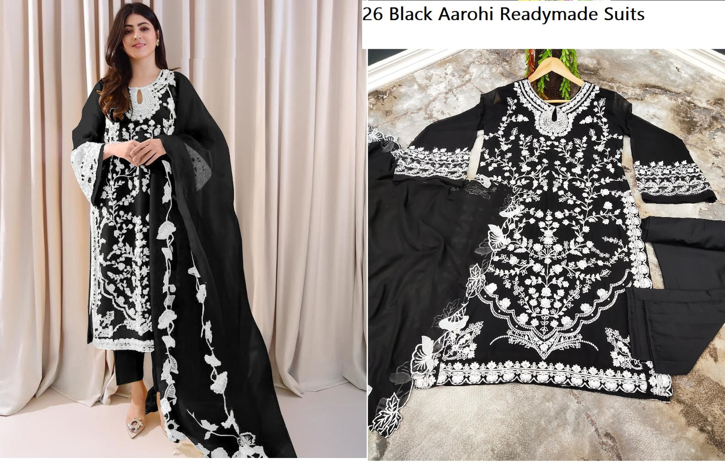 26 Black Aarohi Readymade Suits