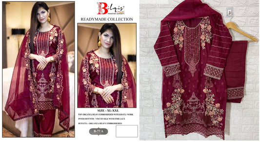B-77A Bilqis Pakistani Readymade Suits
