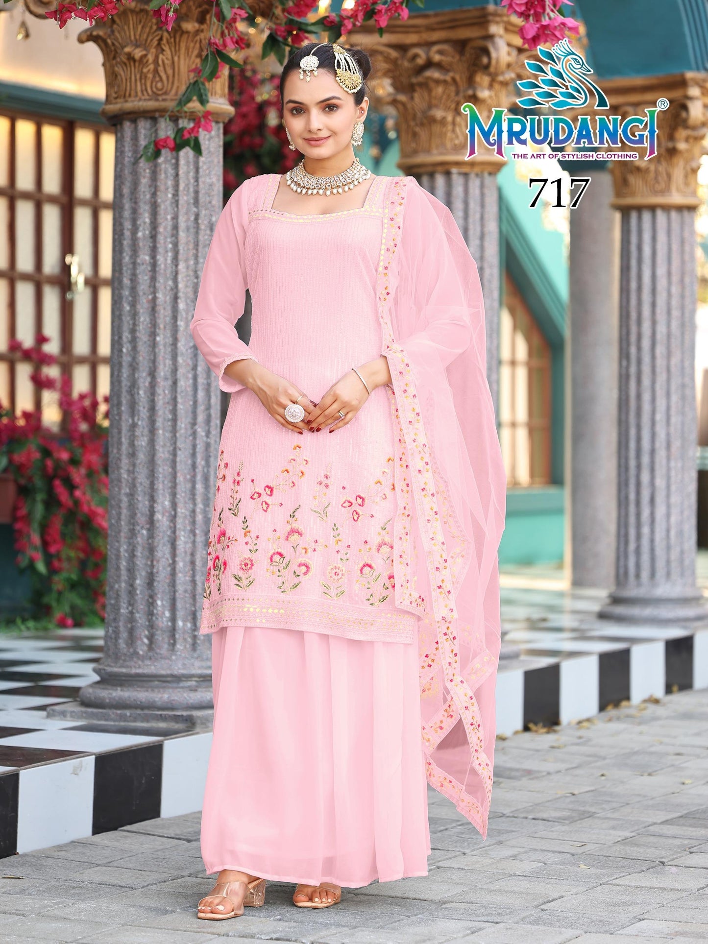 717 Aarohi Mrudangi Georgette Readymade Suits