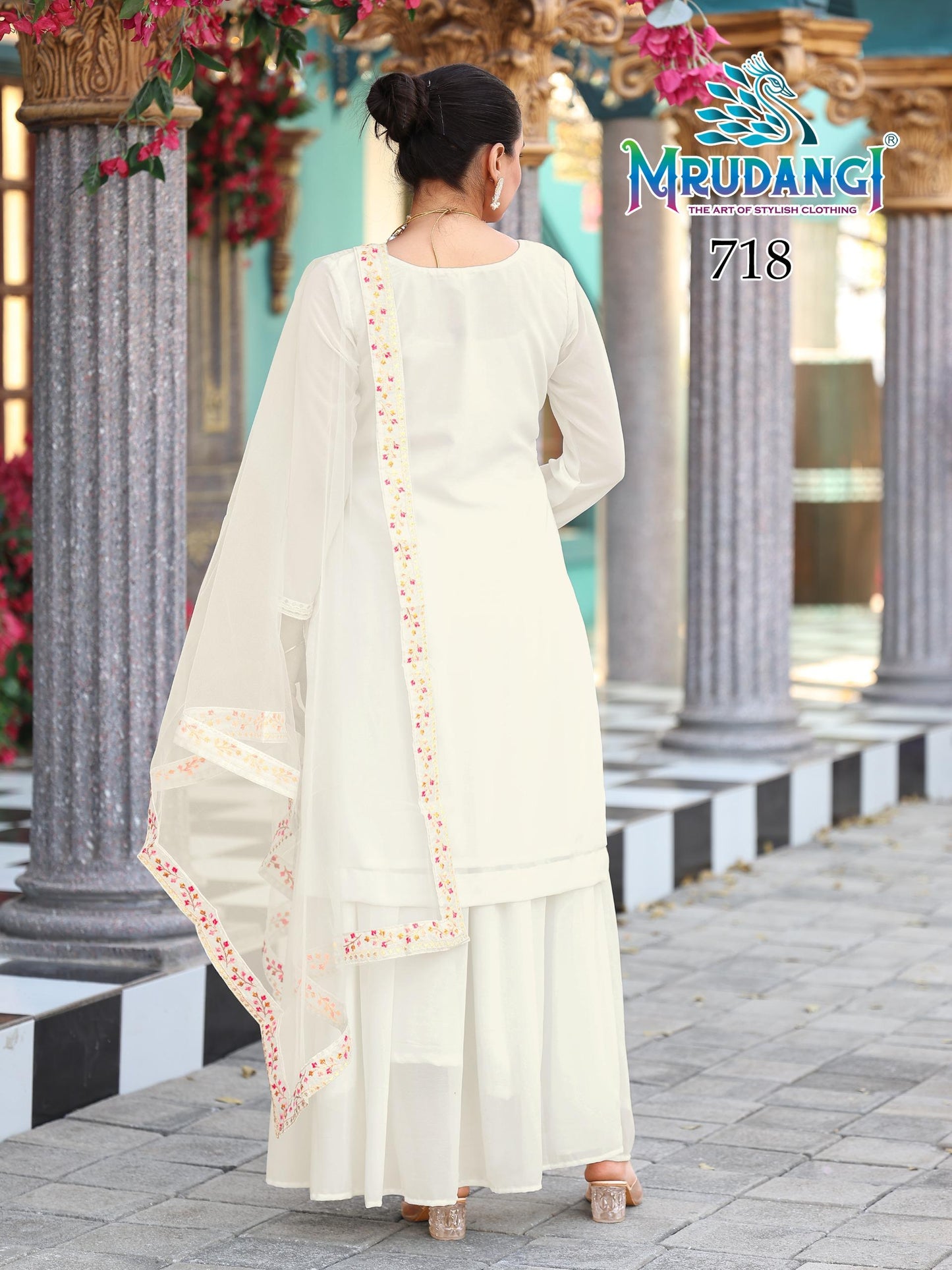 718 Aarohi Mrudangi Georgette Readymade Suits