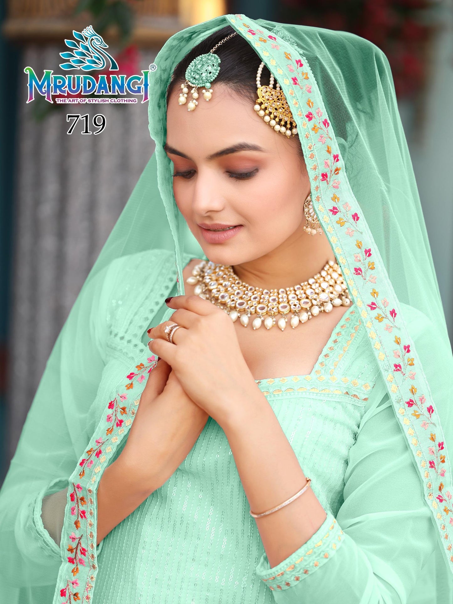719 Aarohi Mrudangi Georgette Readymade Suits