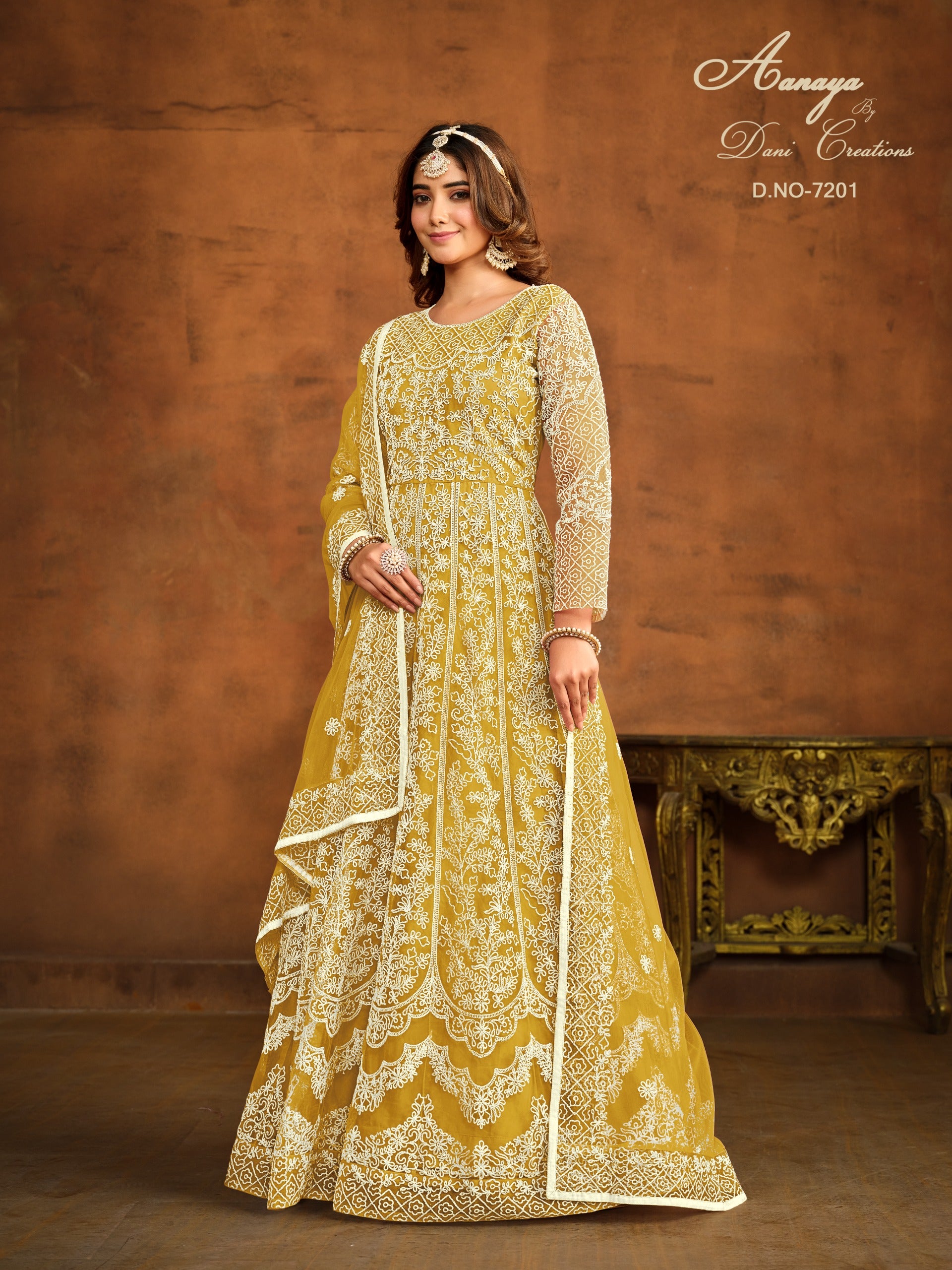 7201 Aanaya Vol 172 Dani Creation Net Pakistani Salwar Suits