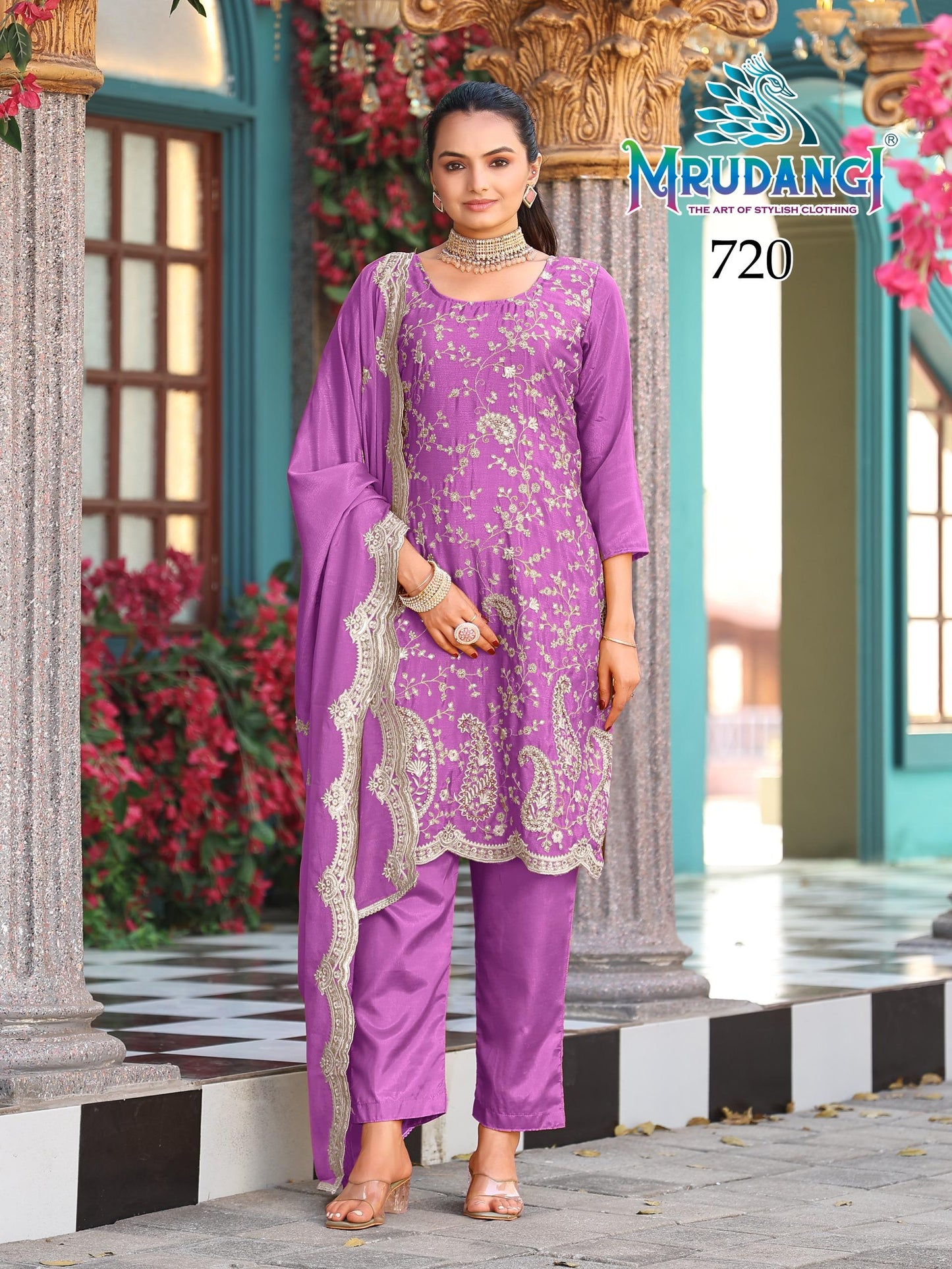 720 Qayamat Mrudangi Silk Readymade Suits