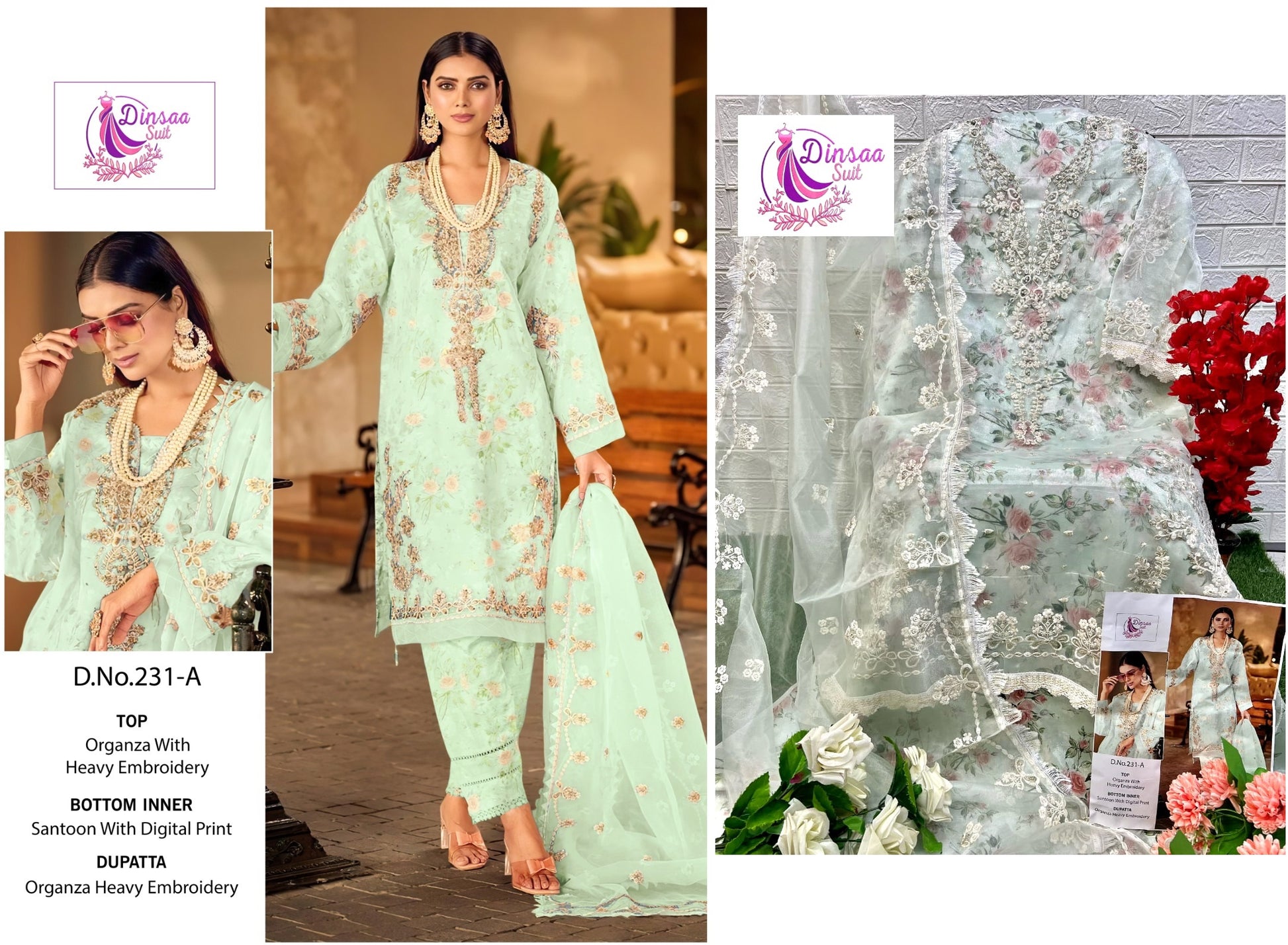 231A Dinsaa Suit Pakistani Salwar Suits