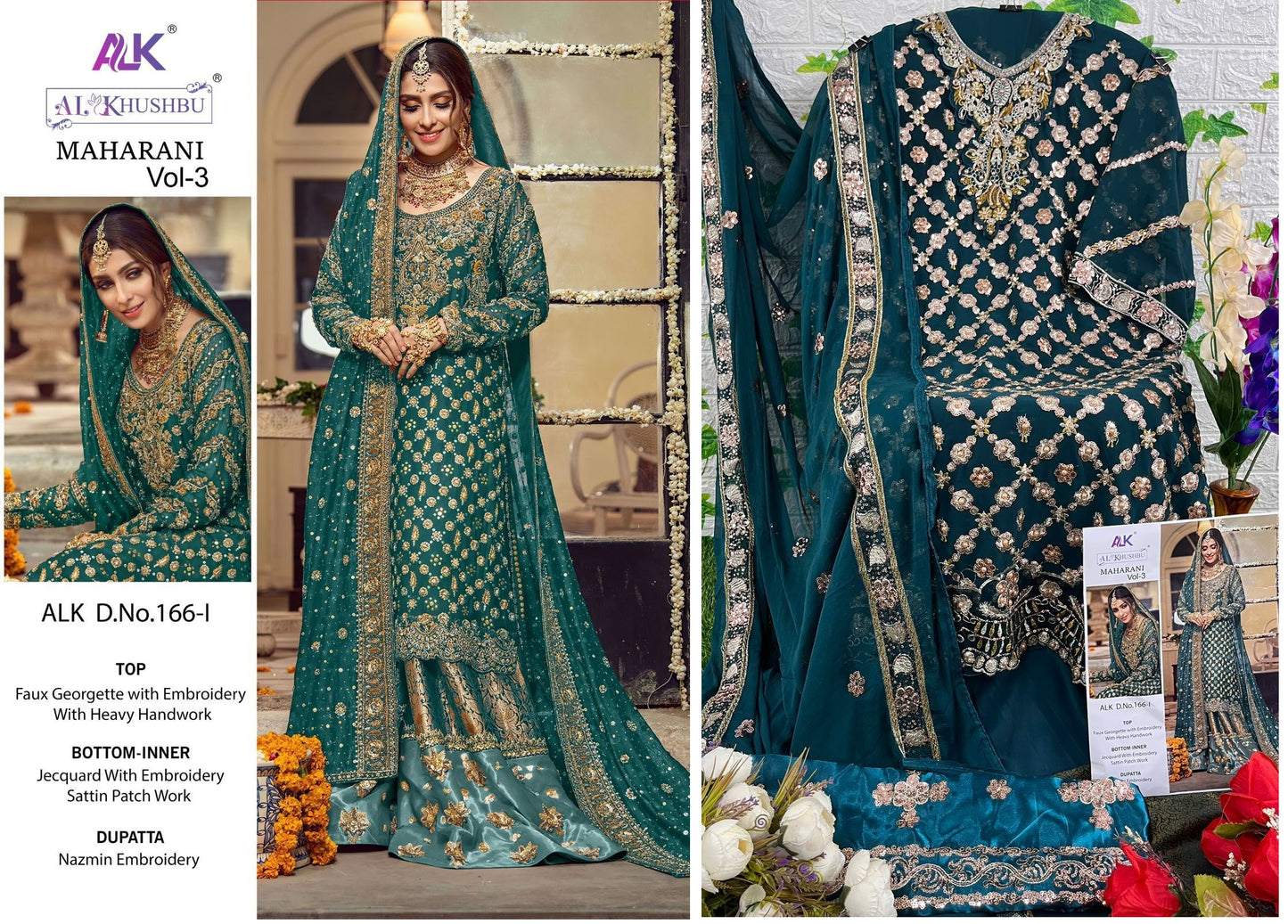 166-I Alk Pakistani Salwar Suits