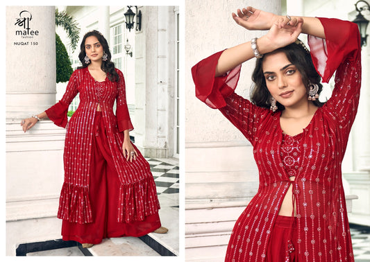 150 Nuqat Shree Matee Fashion Crop Top Plazzo Set