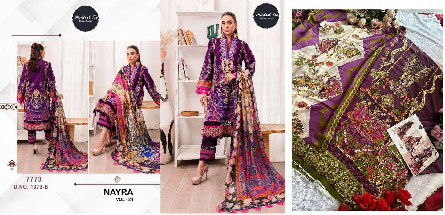 1379B Nayra Vol 24 Mehboob Tex Pakistani Salwar Suits
