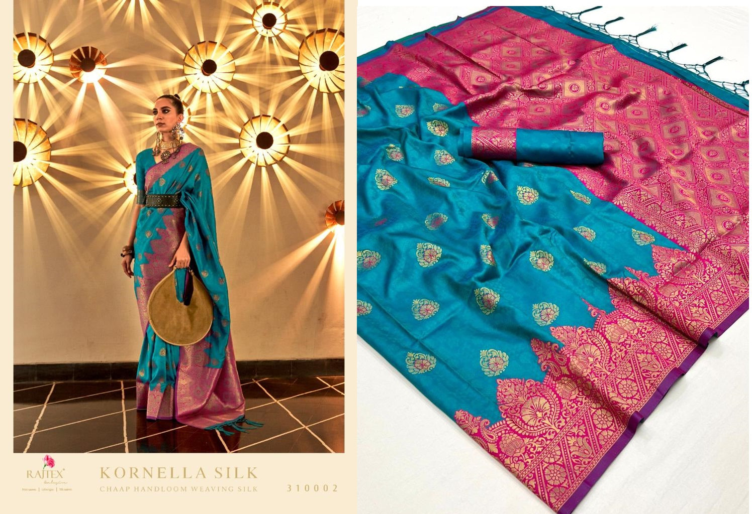 310002 Kornella Silk Rajtex Sarees