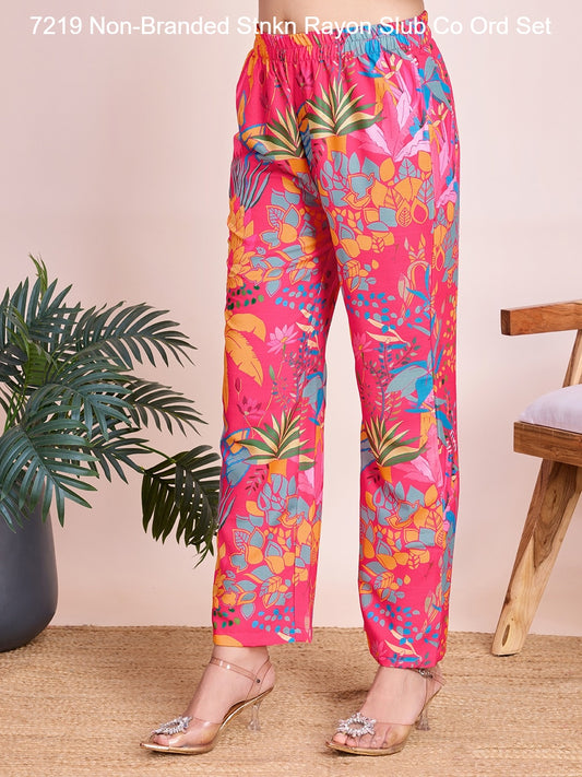 7219 Non-Branded Stnkn Rayon Slub Co Ord Set