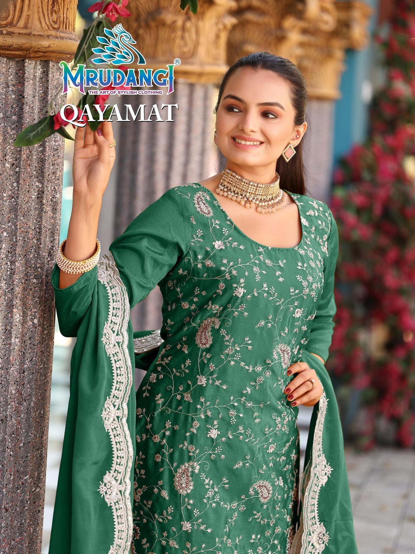 721 Qayamat Mrudangi Silk Readymade Suits