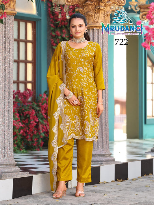 722 Qayamat Mrudangi Silk Readymade Suits