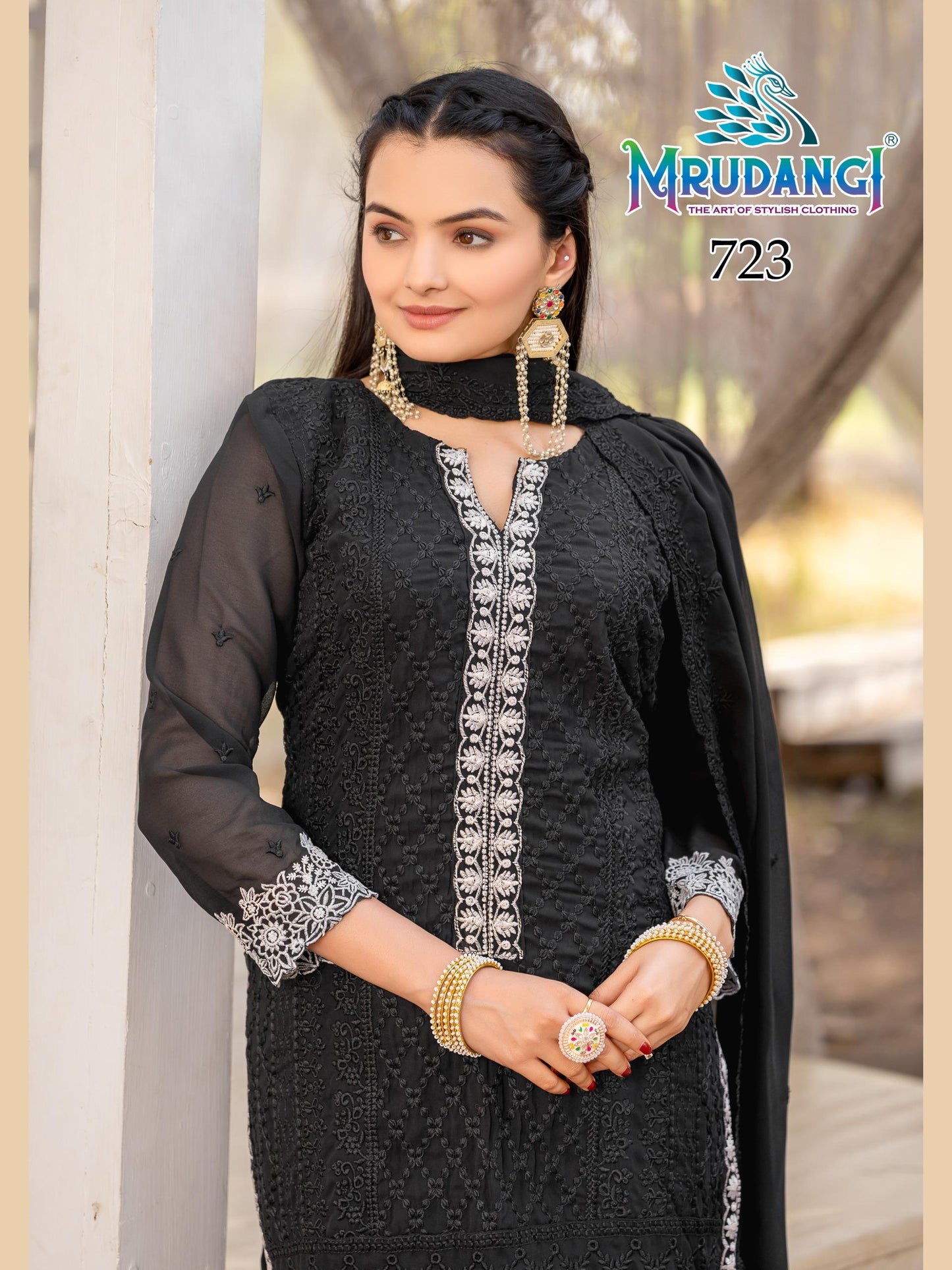 723 Anika Mrudangi Georgette Readymade Suits