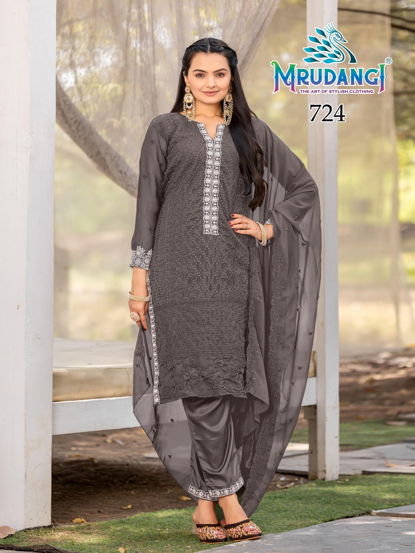 724 Anika Mrudangi Georgette Readymade Suits