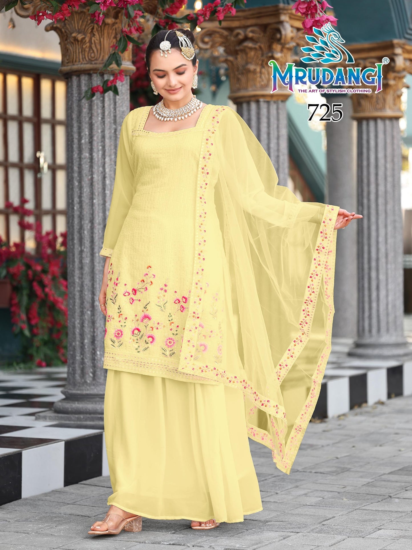 725 Rishta Mrudangi Georgette Readymade Suits