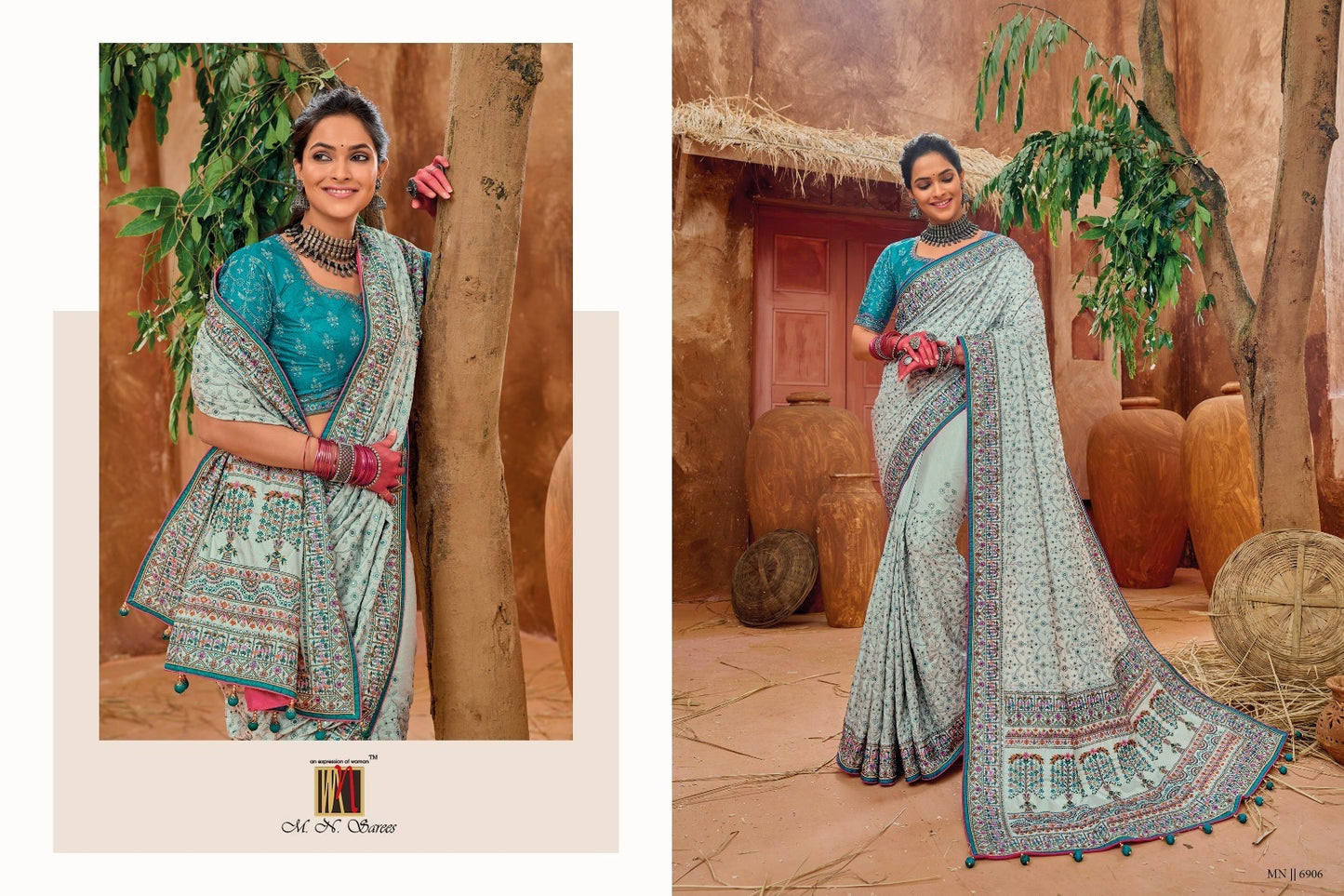 6906 Kacchi Work Vol 4 Mn Sarees