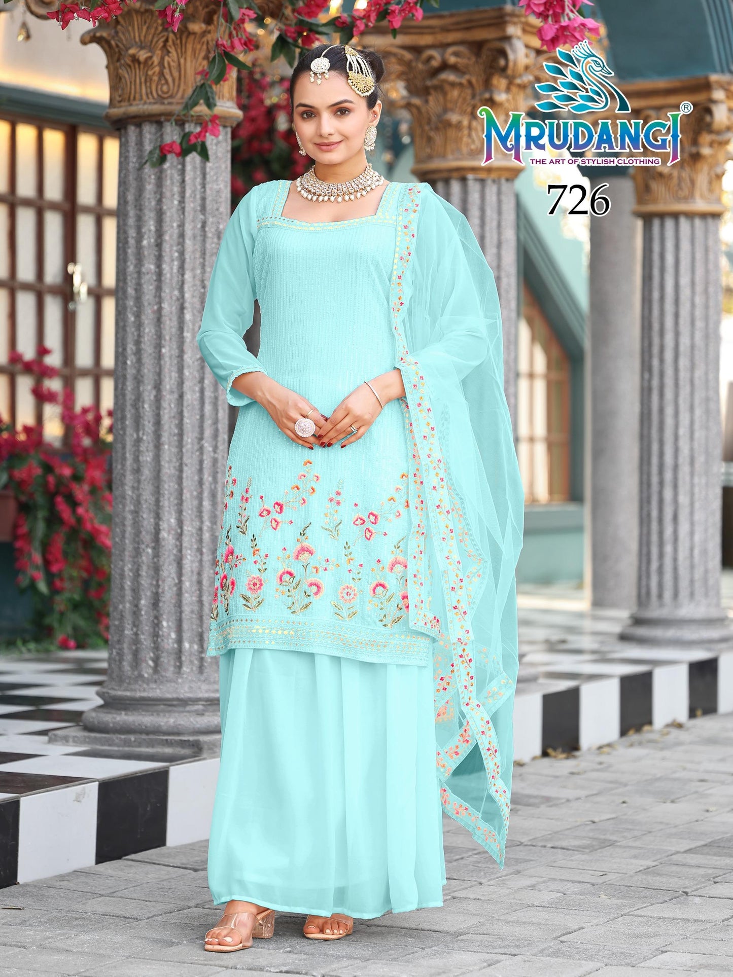 726 Rishta Mrudangi Georgette Readymade Suits