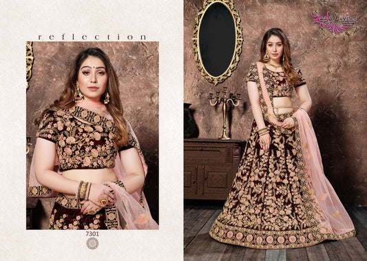 7301 Neo Romantic Vol-1 Zeel Velvet Lehenga Choli