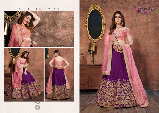 7303 Neo Romantic Vol-1 Zeel Mulberry Silk Lehenga Choli