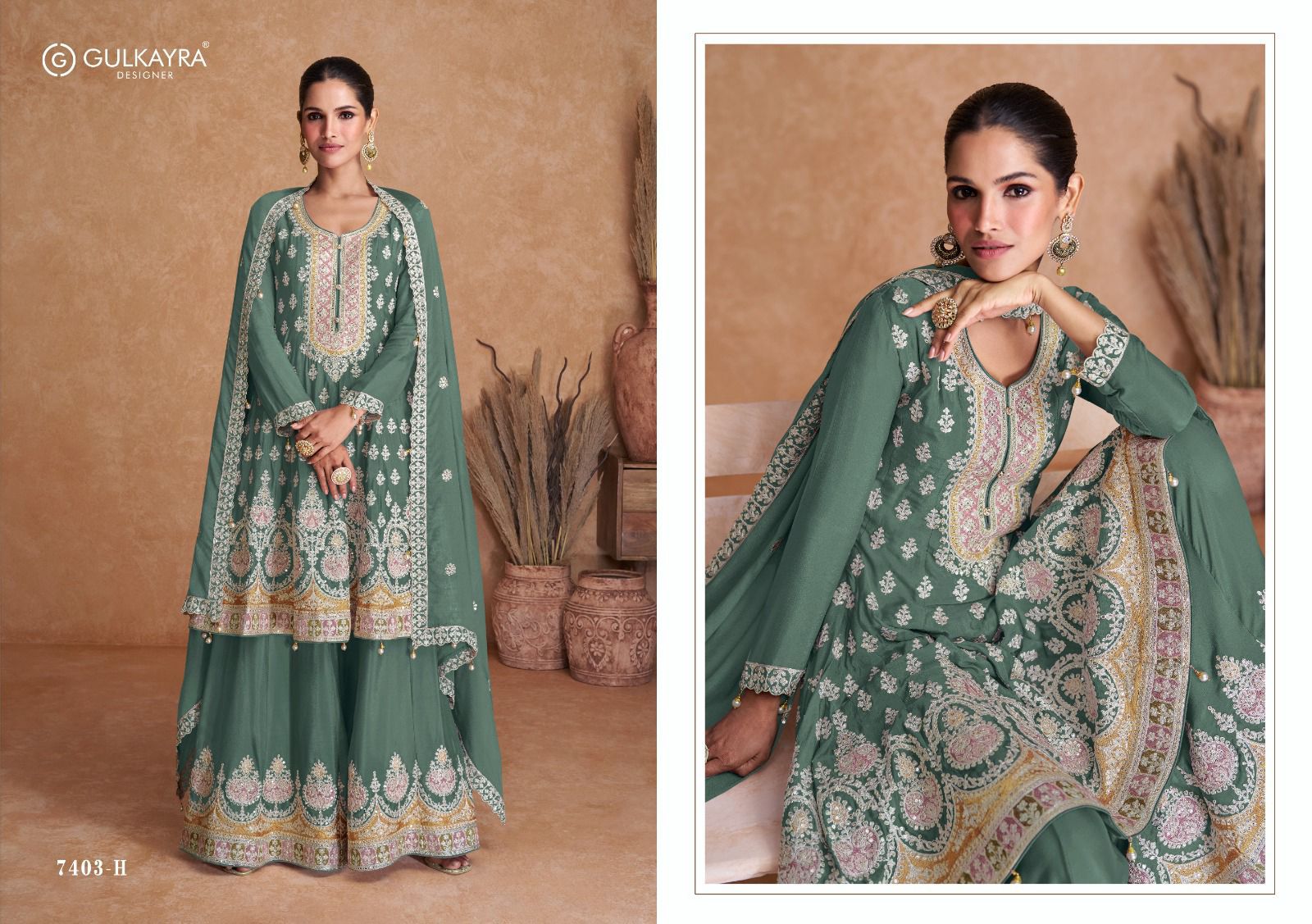 7309H Gulkayra Designer Sharara Readymade Suits