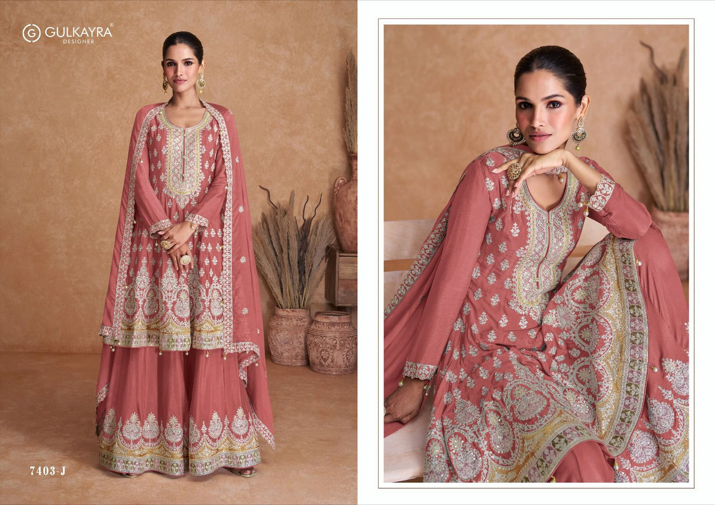 7309J Gulkayra Designer Sharara Readymade Suits