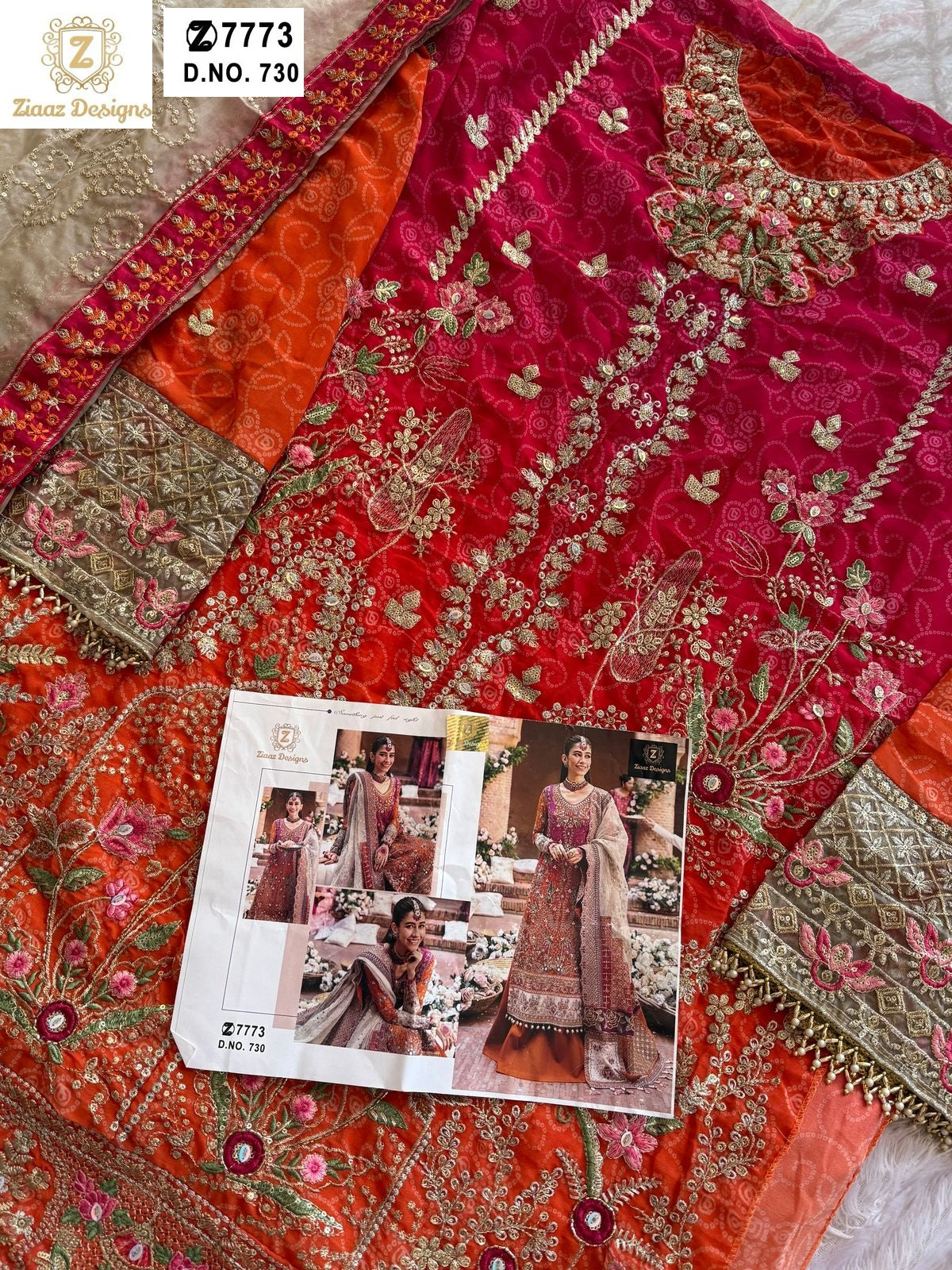 730 Ziaaz Designs Handwork Pakistani Salwar Suits