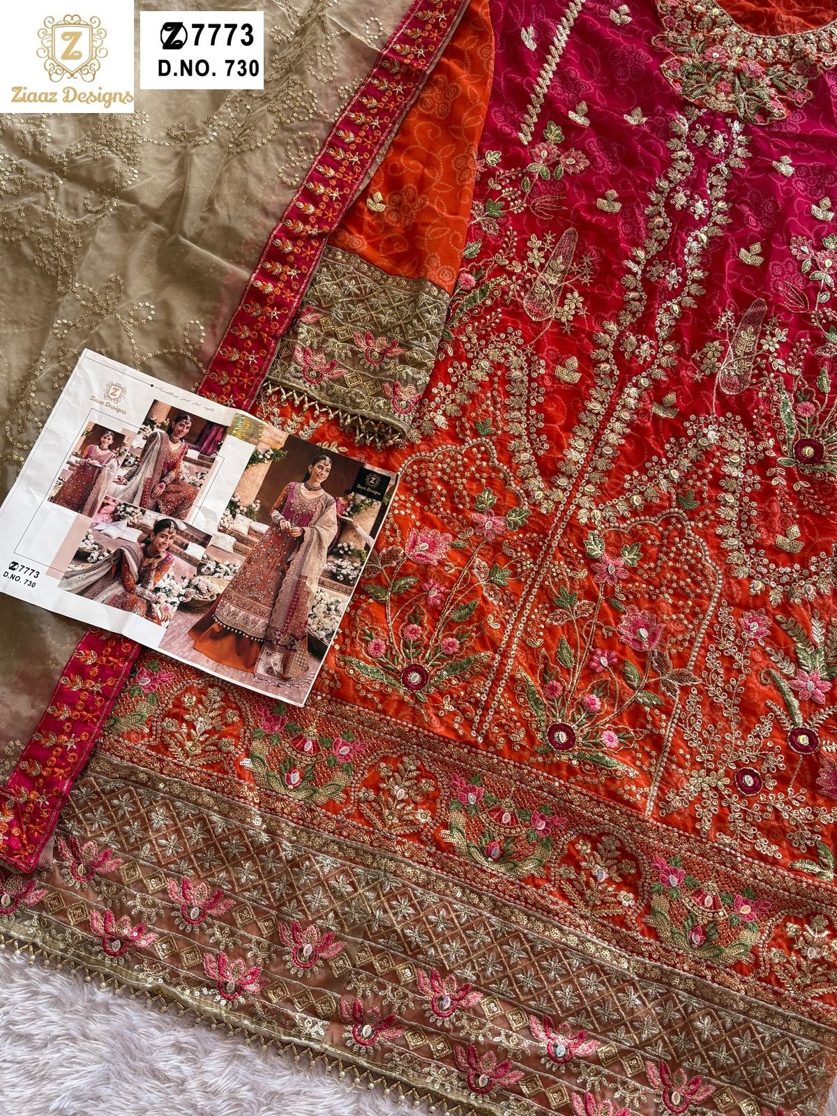 730 Ziaaz Designs Handwork Pakistani Salwar Suits